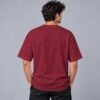 Kool Kameez maroon T-shirt, plain back view
