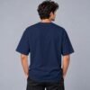Kool Kameez navy blue T-shirt, plain back view