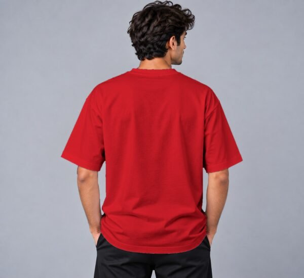 Kool Kameez red T-shirt, plain back view