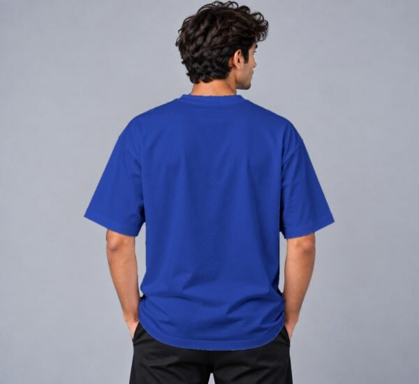 Kool Kameez royal blue T-shirt, plain back view