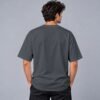 Kool Kameez steel grey T-shirt, plain back view