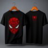 kk-peter-parker-spider-mask-oversized-tee-2-hd Peter Parker Spider Mask 180 GSM Oversized Tee — black, view 2