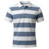 kk-polo-st03-blue-white (HD) Wide Stripe Polo 220 GSM — blue white