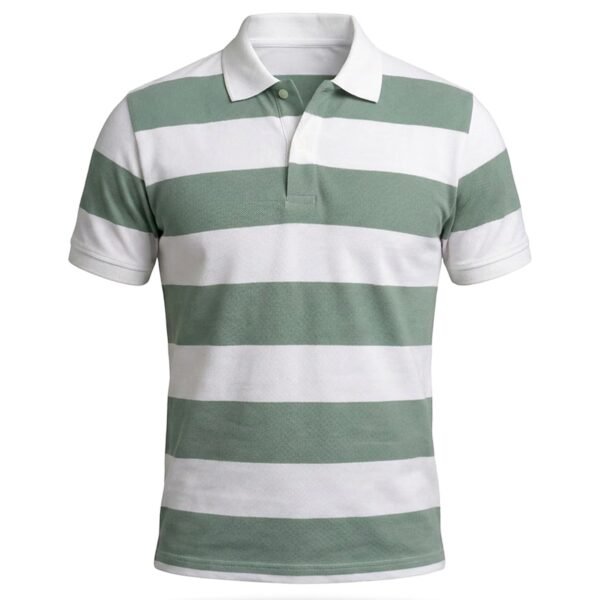 kk-polo-st03-pista-white (HD) Wide Stripe Polo 220 GSM — pista white