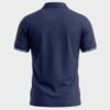 Navy Blue Tipped V-Neck Polo 220 GSM — back