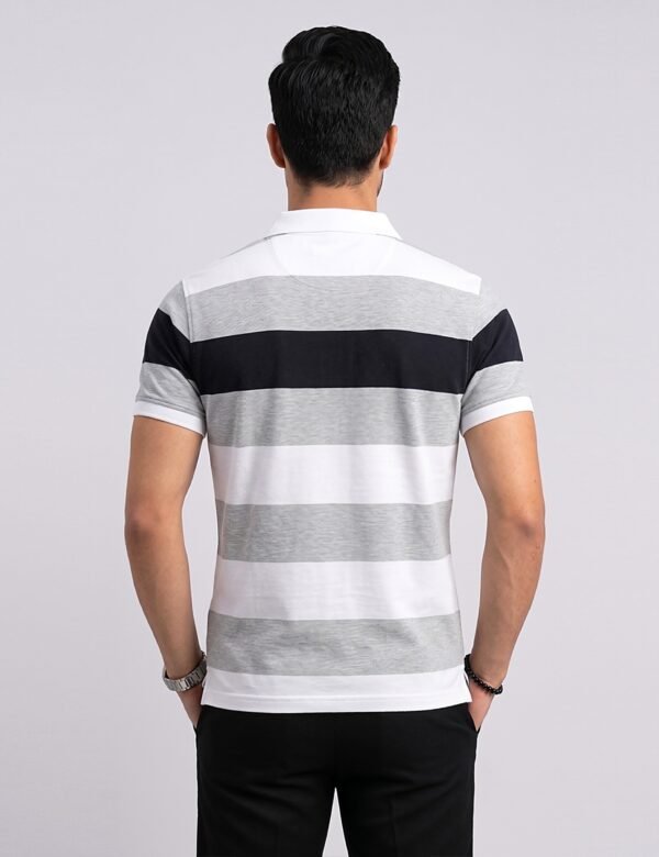 kk-polo-stripe-navy-back (HD) Bold Stripe Polo 225 GSM — navy back