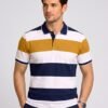 kk-polo-stripe-yellow-front (HD) Bold Stripe Polo 225 GSM — yellow front