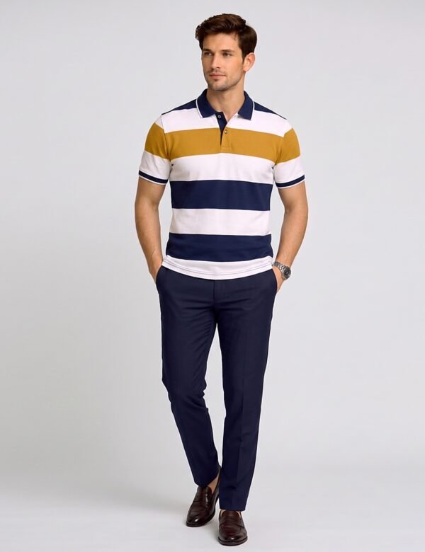 kk-polo-stripe-yellow-full (HD) Bold Stripe Polo 225 GSM — yellow full