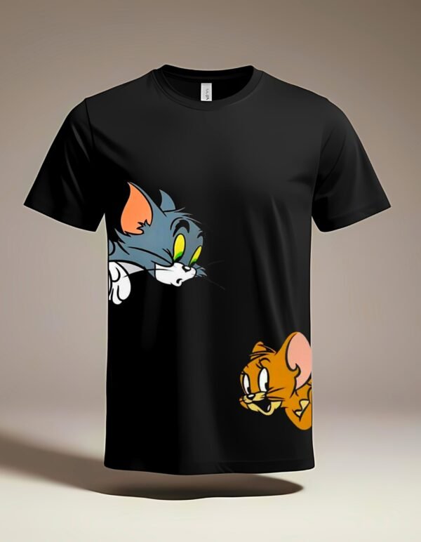 kk-tom-and-jerry-oversized-tee-3-hd Tom & Jerry 180 GSM Oversized Tee — black, view 3