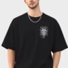 Armoured Knight Sword Oversized Tee Black front Armoured Knight Sword 220 GSM oversized tee in Black — front view