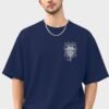 Armoured Knight Sword Oversized Tee Navy Blue front Armoured Knight Sword 220 GSM oversized tee in Navy Blue — front view