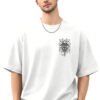 Armoured Knight Sword 220 GSM oversized tee in White — front view