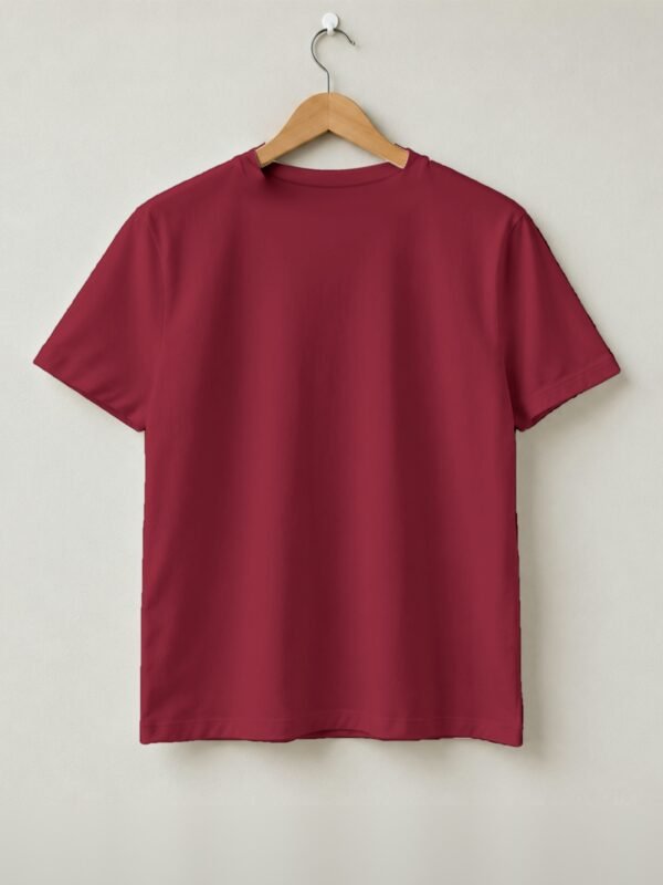 Motocross Extreme Speed Round Neck T-Shirt - Maroon - Back View Motocross Extreme Speed Round Neck T-Shirt - Maroon - Back View