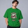Hell Rider Motorclub Retro Round Neck T-Shirt in flag green, front view – Kool Kameez
