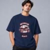 Hell Rider Motorclub 240 GSM Oversized Tee in navy blue, front view – Kool Kameez
