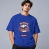 Hell Rider Motorclub 240 GSM Oversized Tee in royal blue, front view – Kool Kameez