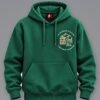 Mountain Is Calling Hoodie — Bottle Green — front view The Mountain Is Calling hoodie in Bottle Green — front view