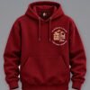 Mountain Is Calling Hoodie — Maroon — front view The Mountain Is Calling hoodie in Maroon — front view