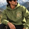 mountain-hoodie-olive-green-lifestyle-1 The Mountain Is Calling Pullover Hoodie — 300 GSM