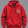 mountain-hoodie-red-front The Mountain Is Calling Pullover Hoodie — 300 GSM