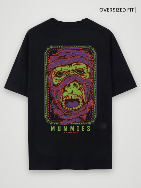 mummies oversized t-shirt black back