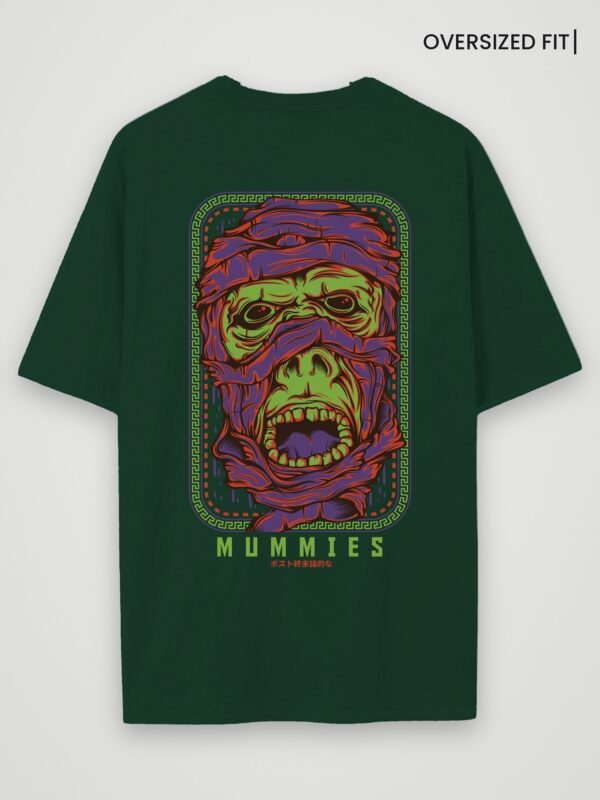 mummies oversized t-shirt bottle green back