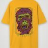mummies oversized t-shirt golden yellow back