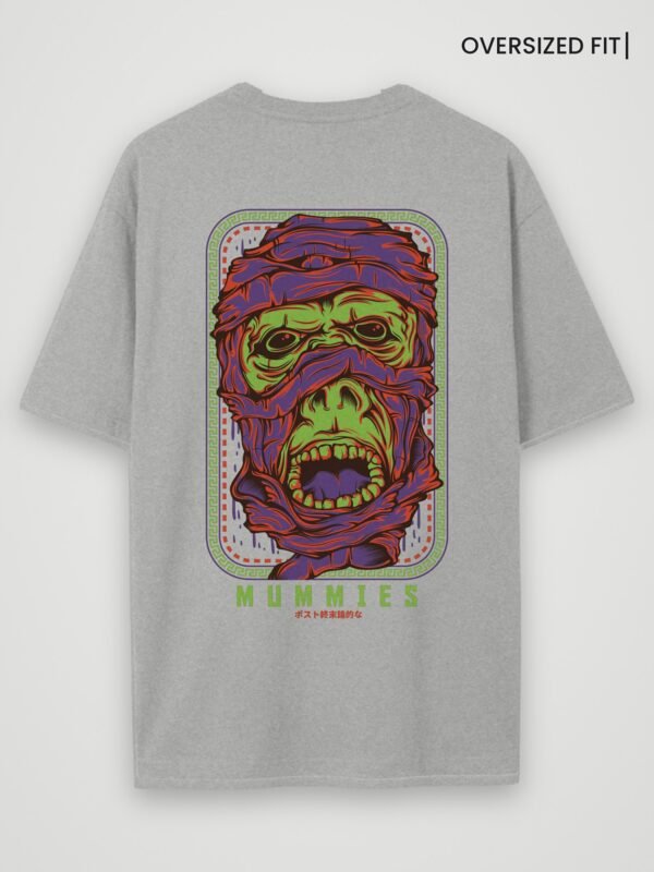 mummies oversized t-shirt grey melange back