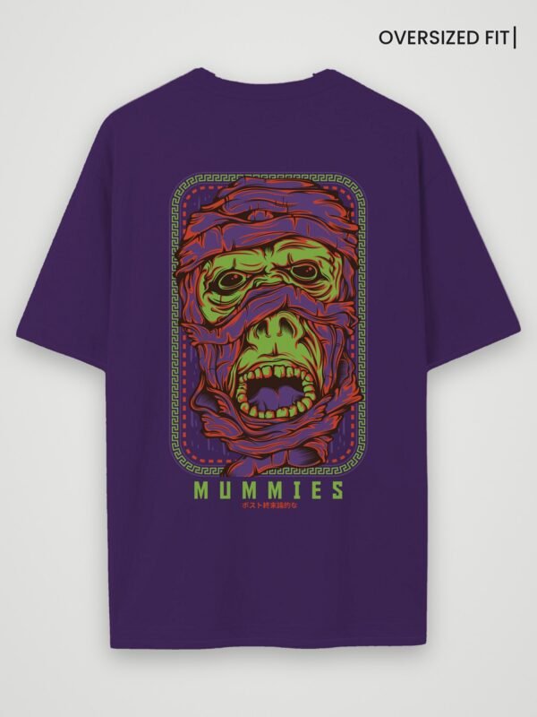 mummies oversized t-shirt purple back