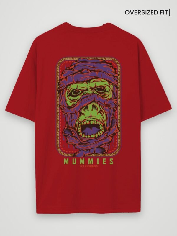 mummies oversized t-shirt red back