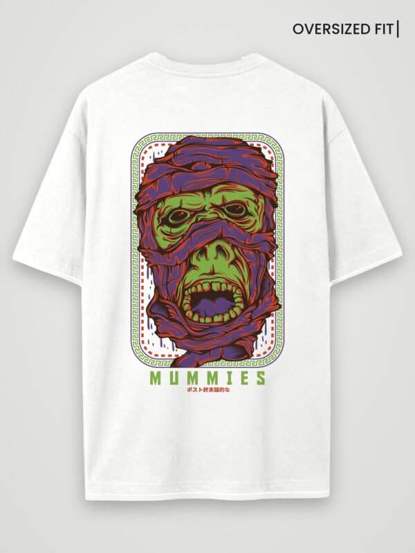 mummies oversized t-shirt white back