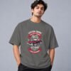 muscle-classic-car-club-tshirt-charcoal-melange-front Muscle Classic Car Club Retro Round Neck T-Shirt in charcoal melange, front view – Kool Kameez