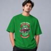 muscle-classic-car-club-tshirt-flag-green-front Muscle Classic Car Club Retro Round Neck T-Shirt in flag green, front view – Kool Kameez