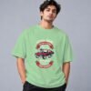 muscle-classic-car-club-tshirt-jade-front Muscle Classic Car Club Retro Round Neck T-Shirt in jade, front view – Kool Kameez
