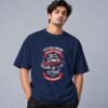 muscle-classic-car-club-tshirt-navy-blue-front Muscle Classic Car Club 240 GSM Oversized Tee in navy blue, front view – Kool Kameez