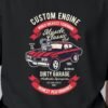 muscle-classic-car-club-tshirt-print-detail Muscle Classic Car Club 240 GSM Oversized Tee, print close-up – Kool Kameez