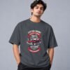 muscle-classic-car-club-tshirt-steel-grey-front Muscle Classic Car Club Retro Round Neck T-Shirt in steel grey, front view – Kool Kameez