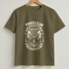 Pirates Club Retro Round Neck T-Shirt - Olive Green - Front View Pirates Club Retro Round Neck T-Shirt - Olive Green - Front View