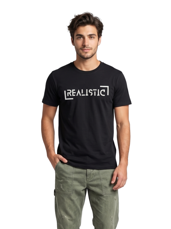 Realistic Round Neck T-Shirt