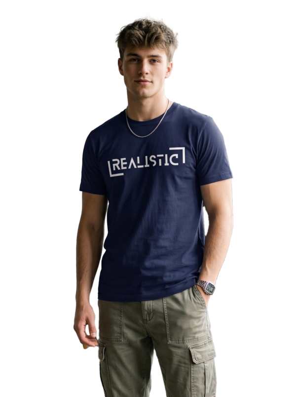 Realistic Round Neck T-Shirt