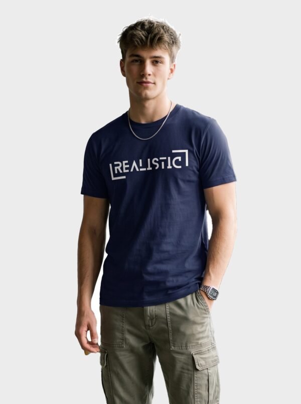 realistic-main-blue Realistic Round Neck T-Shirt – Kool Kameez