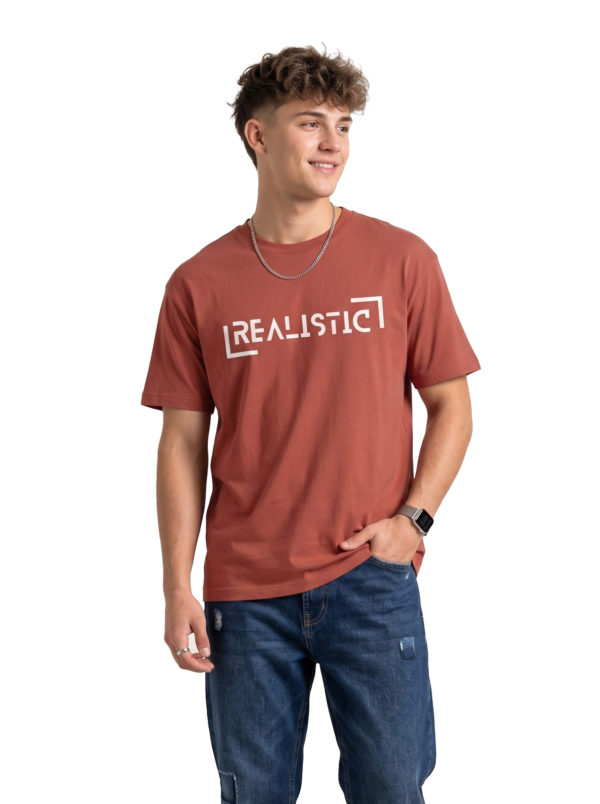 Realistic Round Neck T-Shirt