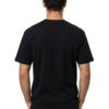 Red Ring Round Neck T-Shirt in Black, back view