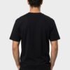 Red Ring Round Neck T-Shirt in Black, back view