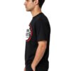 Red Ring Round Neck T-Shirt in Black, side view