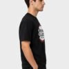 Red Ring Round Neck T-Shirt in Black, side view