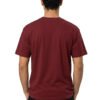 Red Ring Round Neck T-Shirt in Maroon, back view