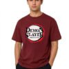 Red Ring Round Neck T-Shirt in Maroon, front view