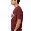 Red Ring Round Neck T-Shirt in Maroon, side view