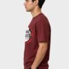 Red Ring Round Neck T-Shirt in Maroon, side view
